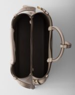 Prada Buckle Medium Leather Double-Belted Handbag
