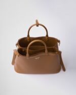 Prada Buckle Medium Leather Double-Belted Handbag