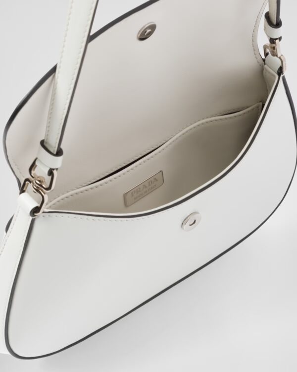 Prada Cleo Small Gloss Leather Flip Shoulder Bag