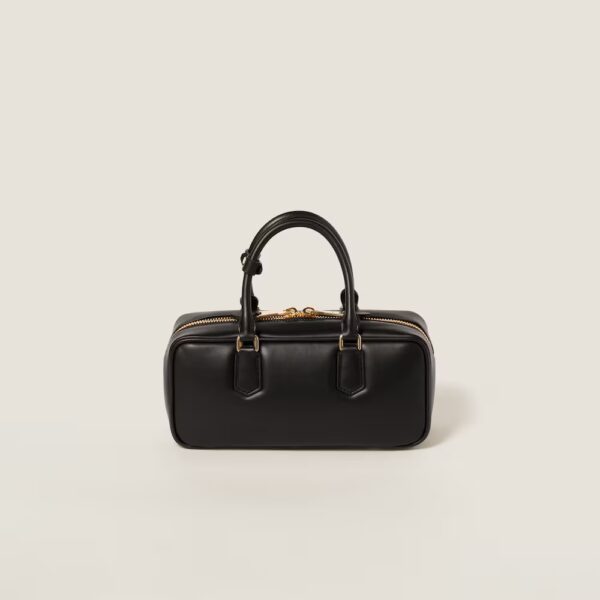 Arcadie Leather Large Handbag Black Color