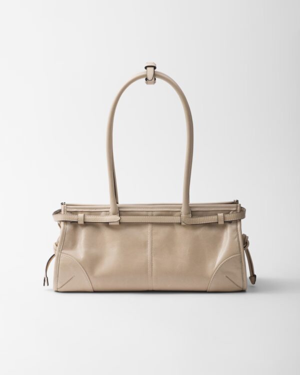 Prada Bonnie Medium Leather Handbag Lilac