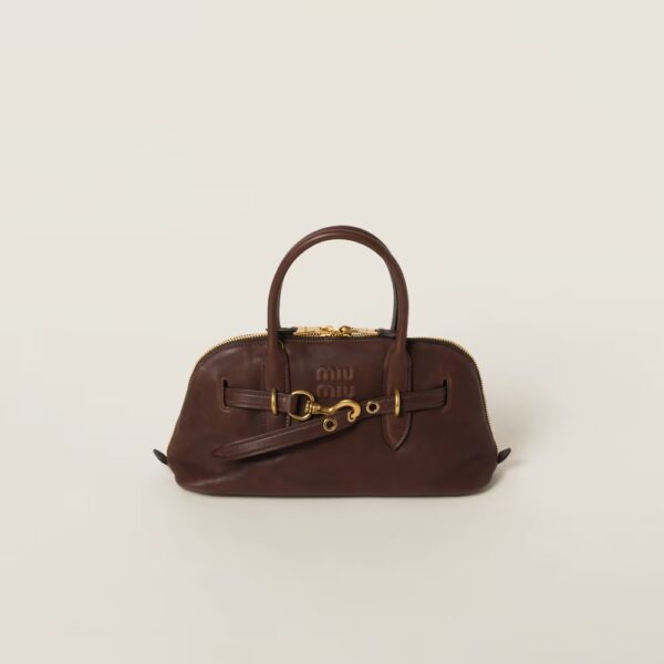 Aventure Nappa Large Leather Handbag Shrubby Oak Color
